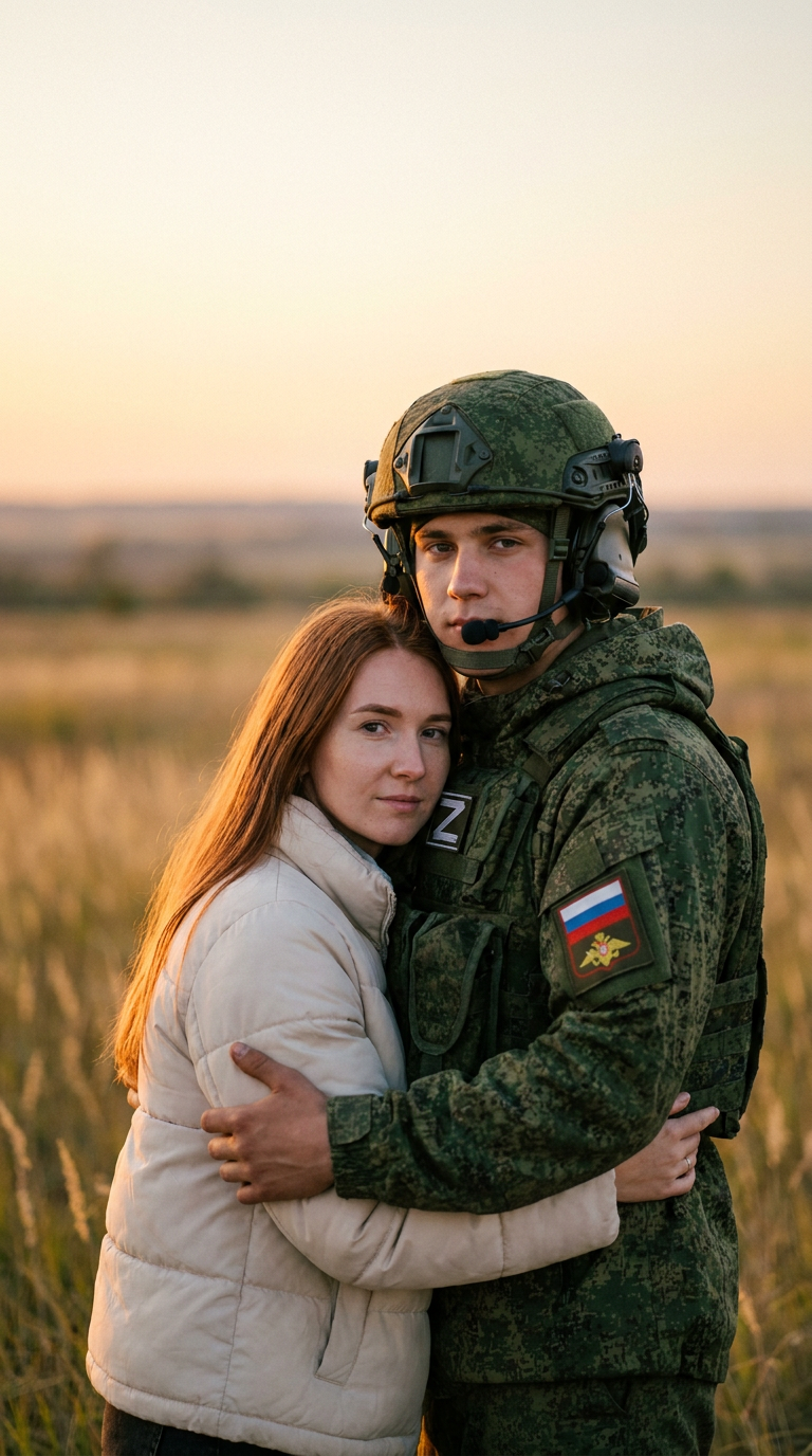 ИИ-фото с участником СВО